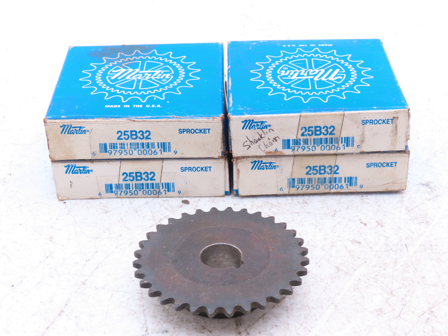 Martin 25B32 #25 Roller Chain Sprocket 32T 5/8" Keyed Bore  Lot of 4