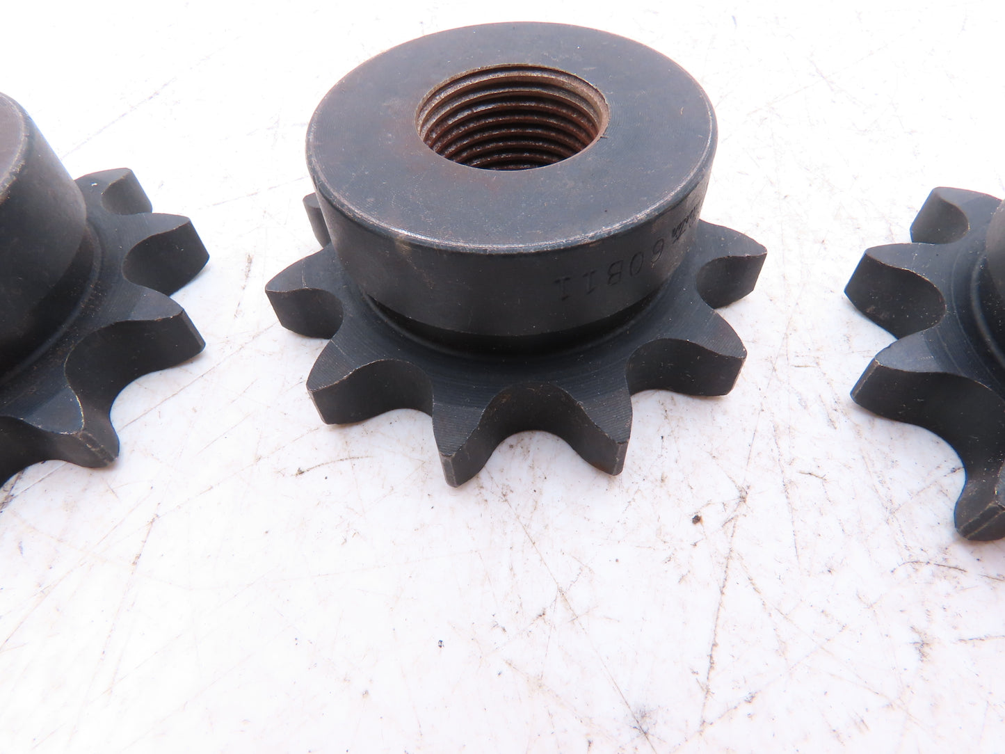 Martin 60B11 #60 Roller Chain Sprocket 11-Tooth 1" Threaded Bore  Lot of 3