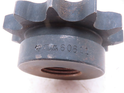 Martin 60B11 #60 Roller Chain Sprocket 11-Tooth 1" Threaded Bore  Lot of 3