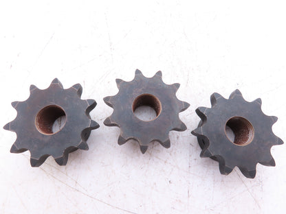 Martin 60B11 #60 Roller Chain Sprocket 11-Tooth 1" Threaded Bore  Lot of 3