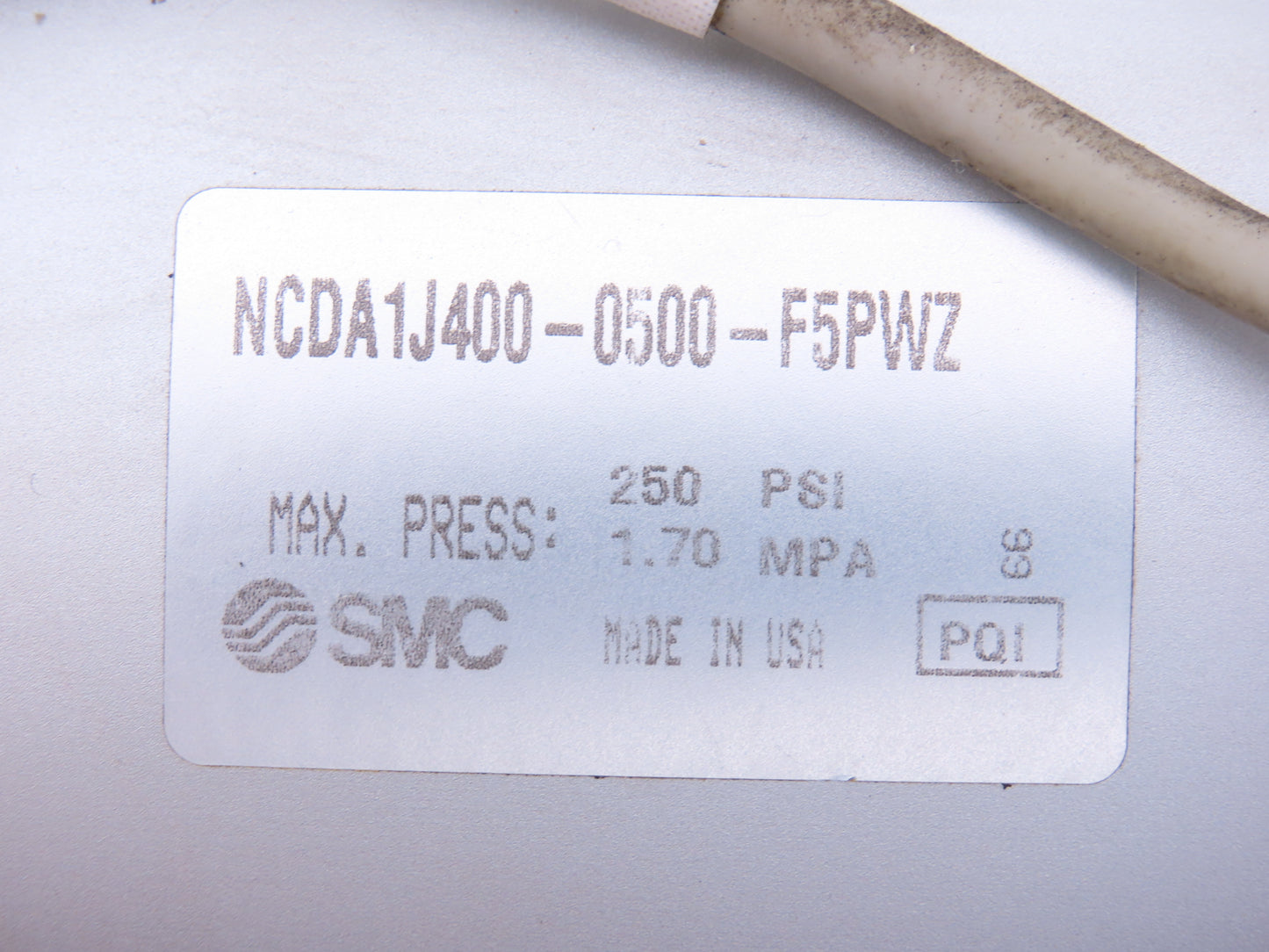 SMC NCDA1J400-0500-F5PWZ Pneumatic Air Cylinder 4" Bore 5" Stroke 250PSI