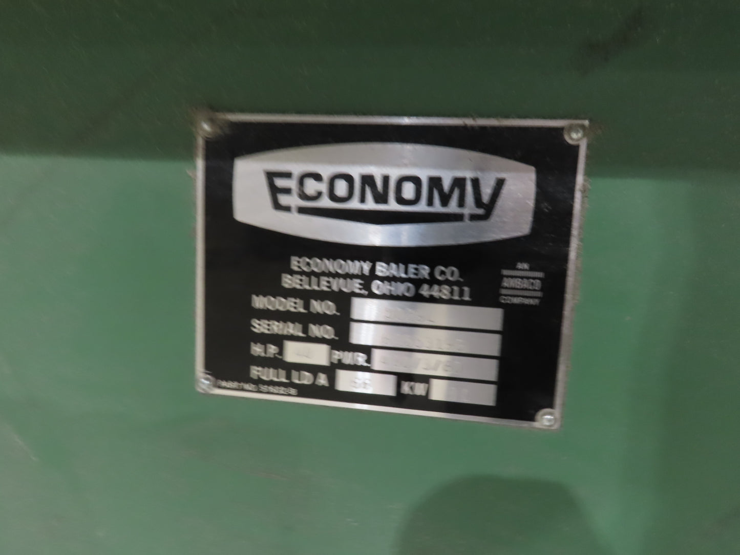 American 5029L Economy Horizontal Paper Baler 42x29x60" Bale Manual Tie 40Hp 480V
