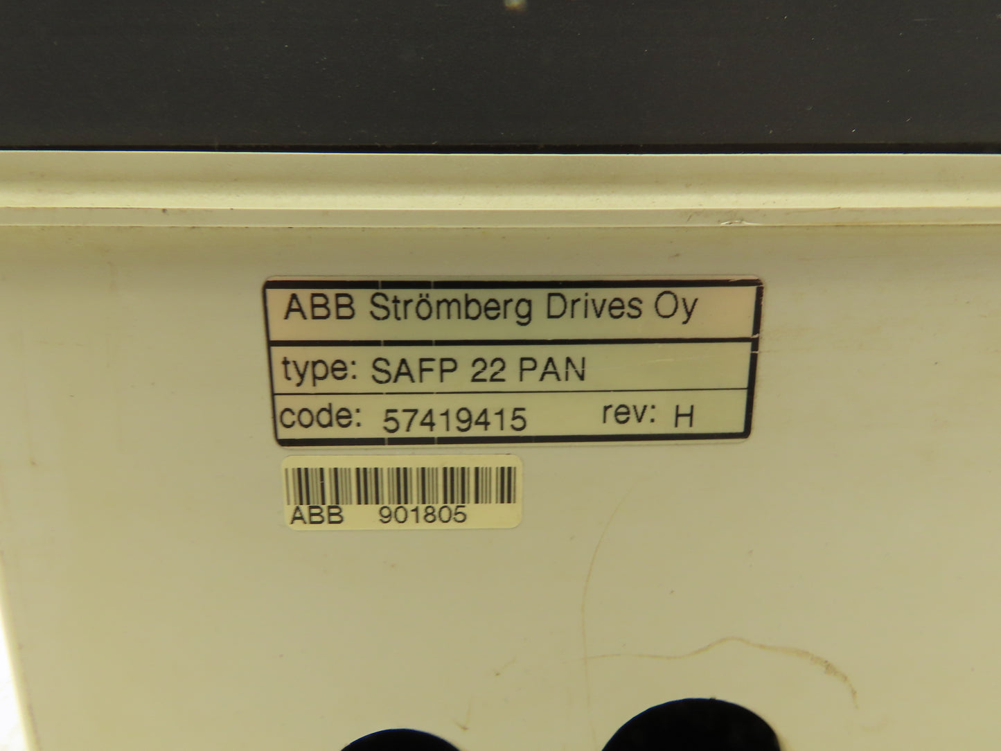 ABB SAFP 22 PAN Rev H Stromberg Drive Control Panel w/Display