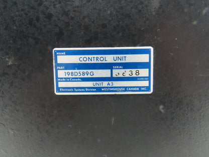 Westinghouse 198D589G On/Off/Start/Jog  Speed & Direction Control Panel Unit A3
