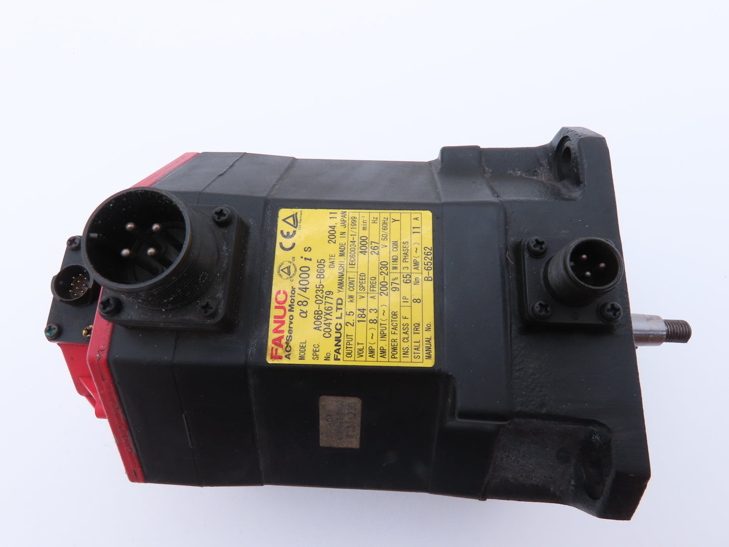 Fanuc A06B-0235-B605 AC Servo Motor 2.5kw 4000 RPM Encoder A860-2010-T341