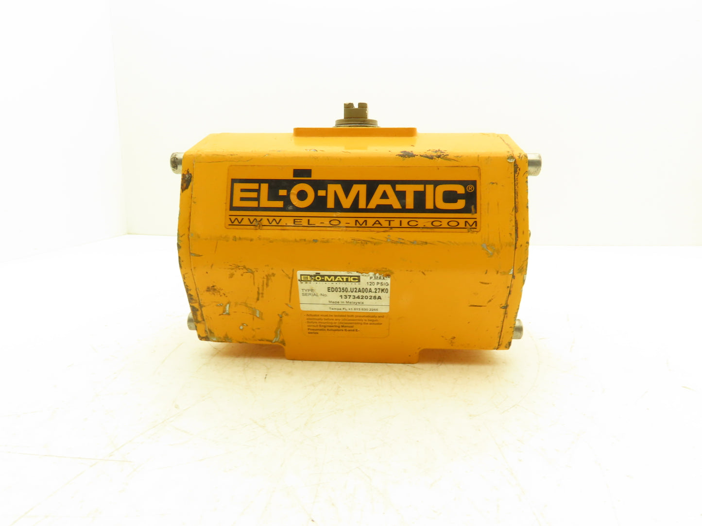 El-O-Matic ED0350.U2A00A.27K0 Pneumatic Valve Actuator 120 PSI Quarter Turn