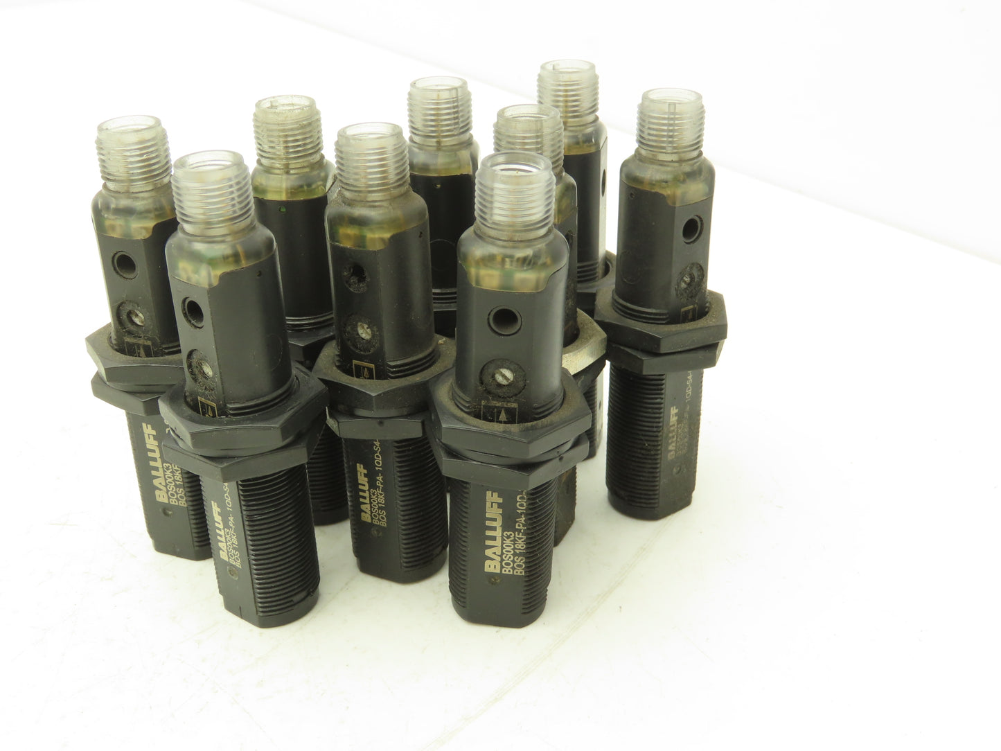 Balluff BOS18KF-PA-1QD-S4-C Retroreflective Photoelectric Sensor 0-4.5m Lot of 9
