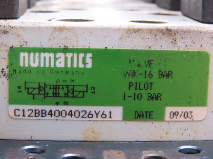 Numatics Pneumatic Solenoid Valve 8-Station Manifold 24VDC