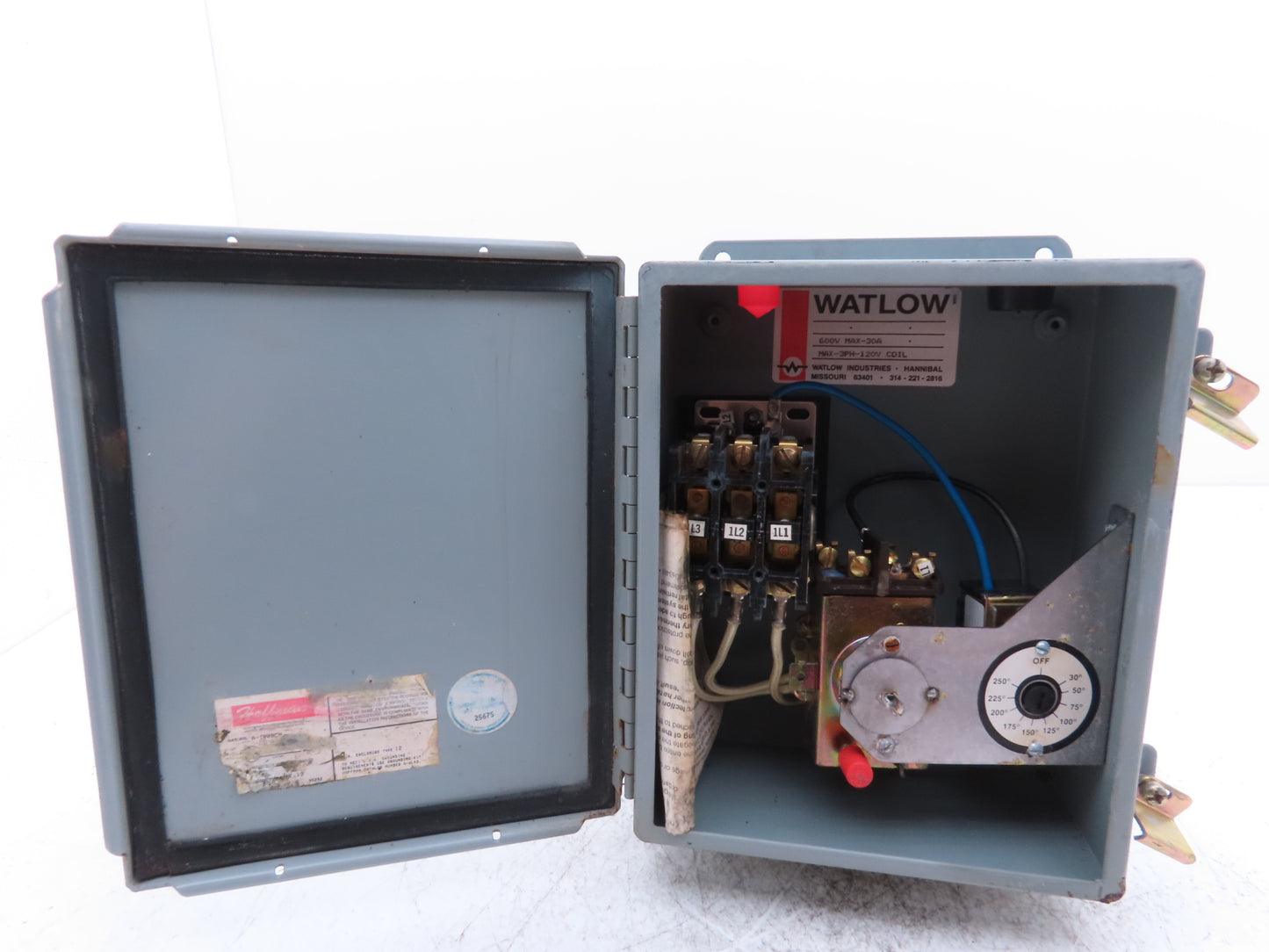 Watlow Immersion Heater 6kw 480V 3PH 120V Control Panel 2"NPT Screw Plug 16"L