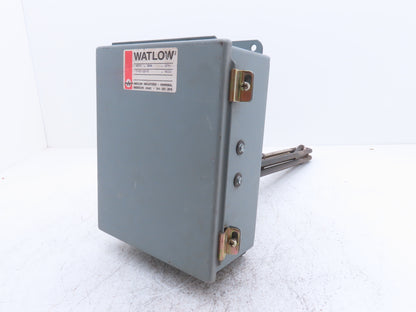 Watlow Immersion Heater 6kw 480V 3PH 120V Control Panel 2"NPT Screw Plug 16"L