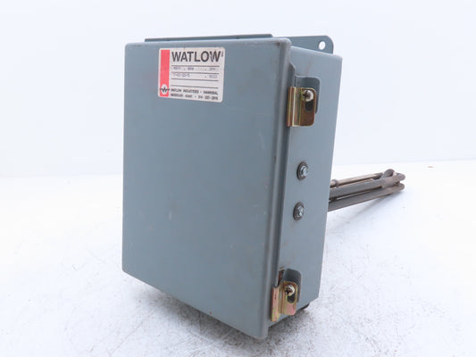 Watlow Immersion Heater 6kw 480V 3PH 120V Control Panel 2"NPT Screw Plug 16"L