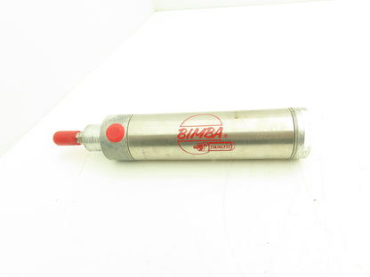 Bimba MRS-244-D Pneumatic Round Air Cylinder 1-3/4"Bore 4"Stroke Stainless Steel