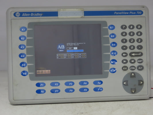 Allen Bradley 2711P-B7C4D8 HMI PanelView Plus 700 Operator Interface 24VDC
