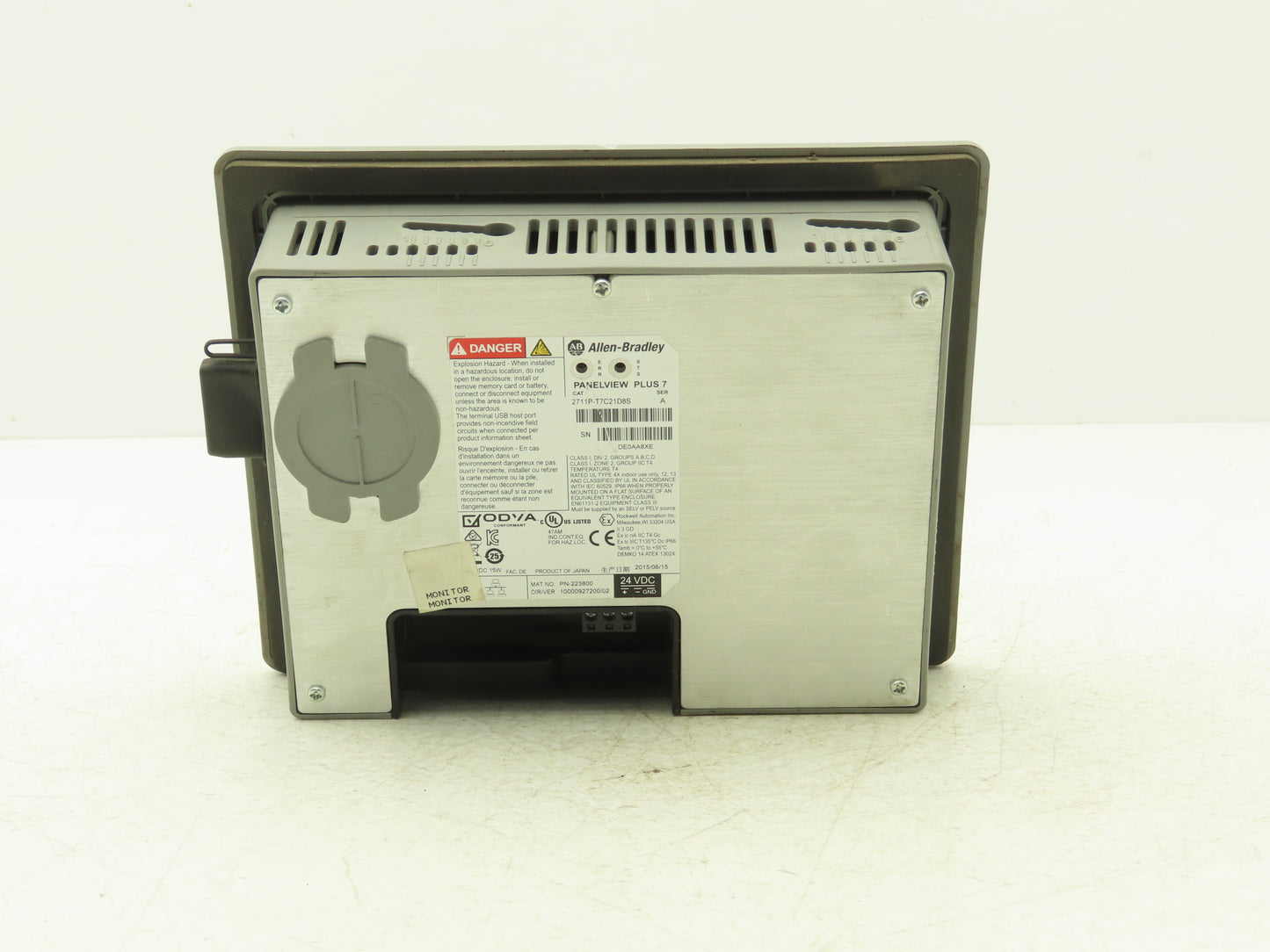 Allen Bradley 2711P-T7C21D8S PanelView Plus 7 Touch HMI 24VDC Control Panel