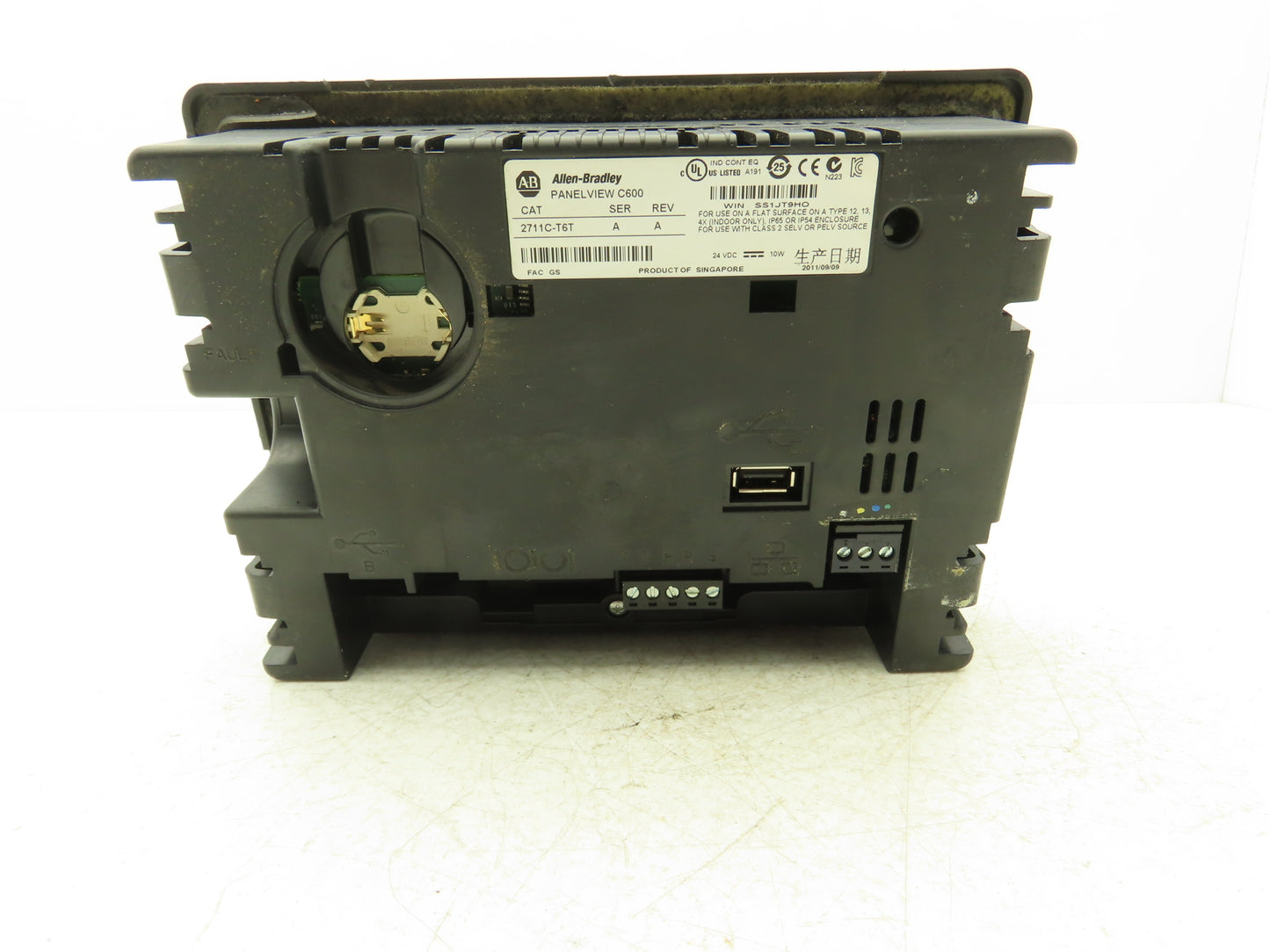 Allen Bradley 2711C  -T6T PanelView 1000 HMI Control Panel Ser A Rev A 24VDC