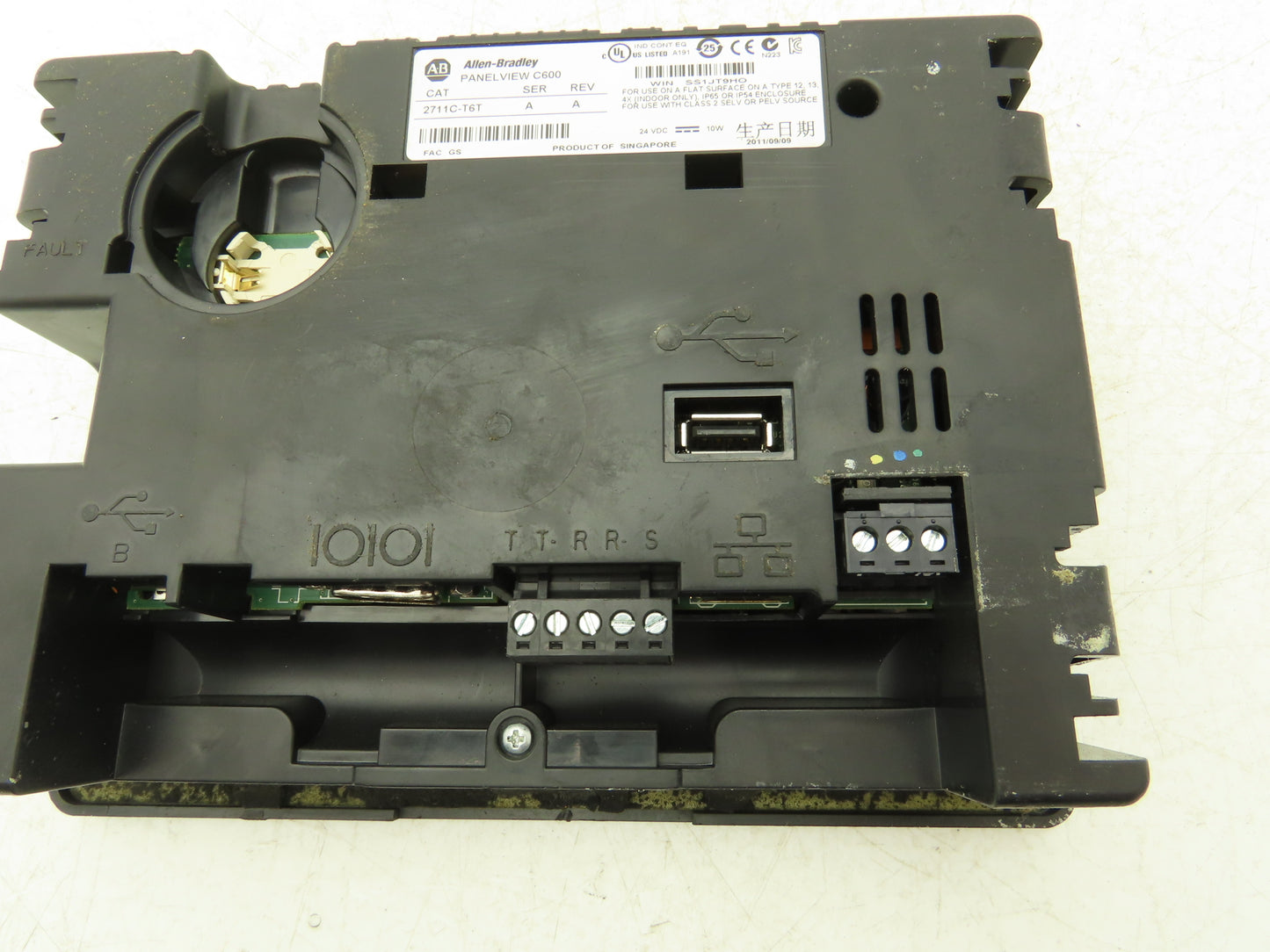 Allen Bradley 2711C  -T6T PanelView 1000 HMI Control Panel Ser A Rev A 24VDC