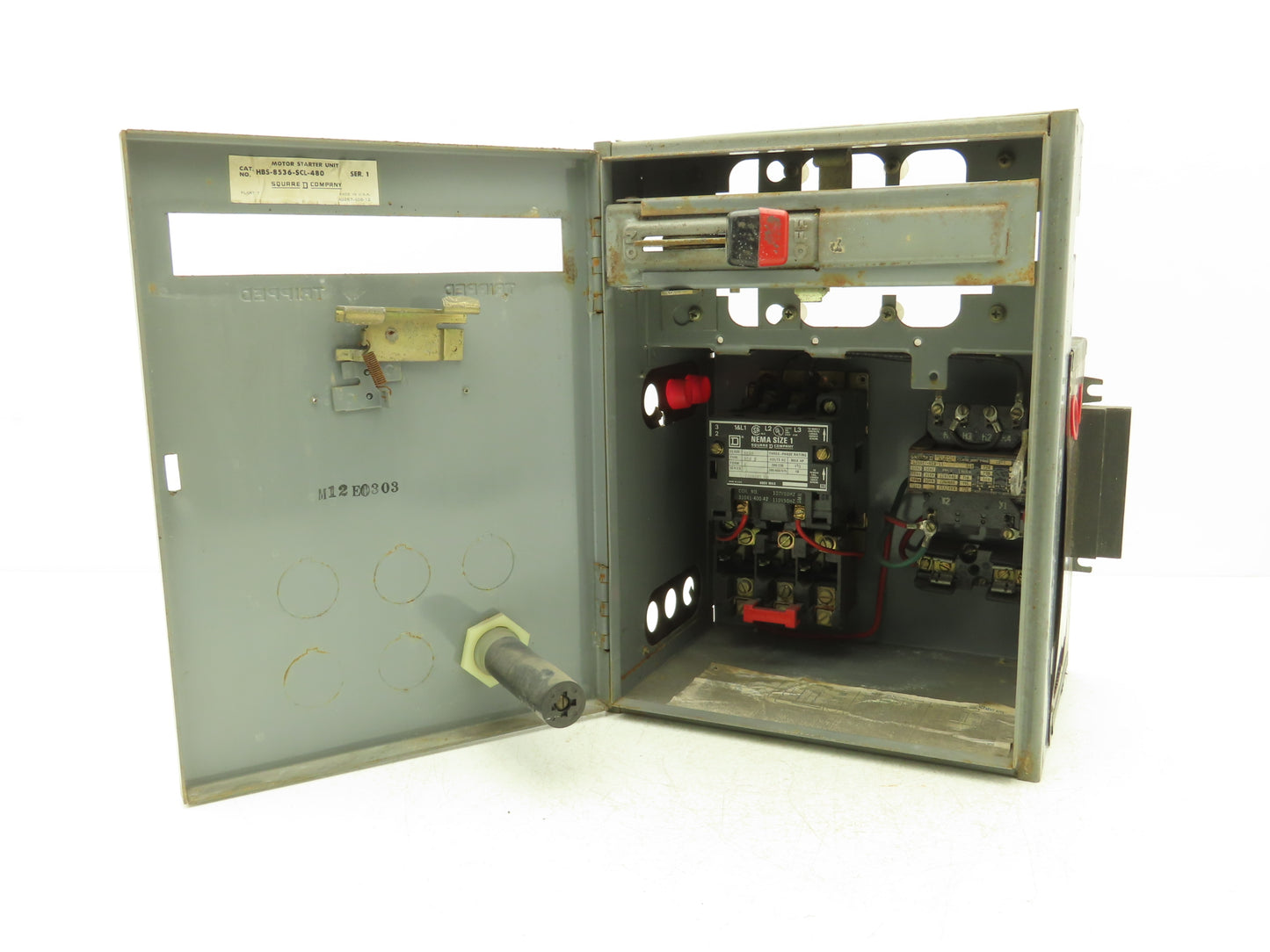 Square D HBS8536SCL480 MCC Bucket Motor Starter 10Hp Size 1 Disconnect 600V 3Ph