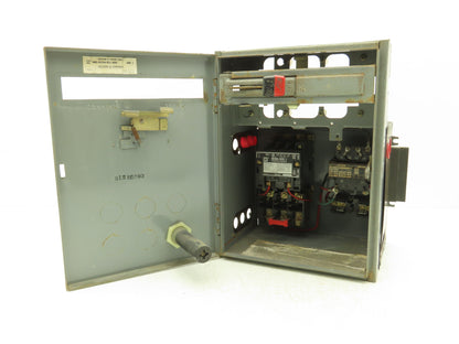 Square D HBS8536SCL480 MCC Bucket Motor Starter 10Hp Size 1 Disconnect 600V 3Ph