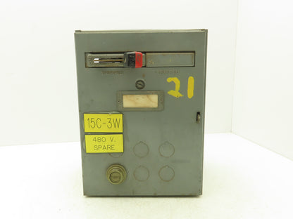 Square D HBS8536SCL480 MCC Bucket Motor Starter 10Hp Size 1 Disconnect 600V 3Ph