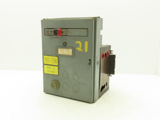 Square D HBS8536SCL480 MCC Bucket Motor Starter 10Hp Size 1 Disconnect 600V 3Ph