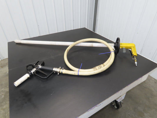 Lutz MD-2 Pneumatic Air Drum Container Pump 48" Plastic Tube w/Hose PVDF 41-L DL