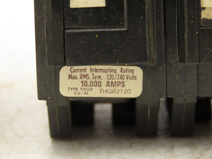 General Electric THQB2120 Bolt-On Circuit Breaker 20A 240V 2 Pole 1PH Lot of 7