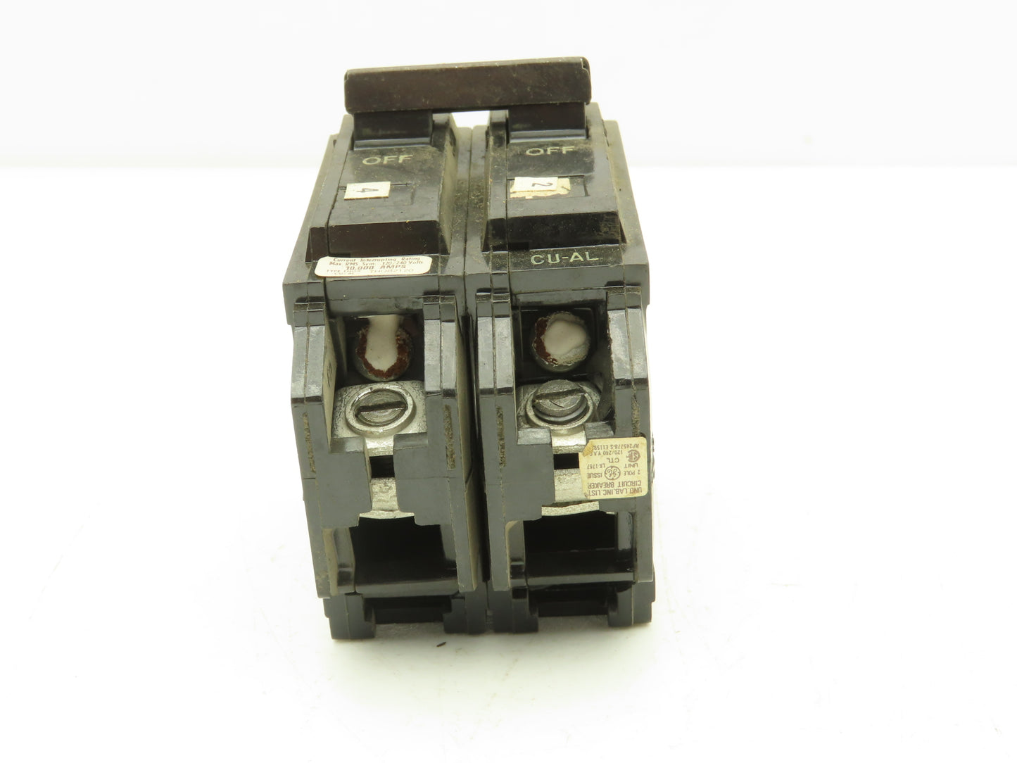 General Electric THQB2120 Bolt-On Circuit Breaker 20A 240V 2 Pole 1PH Lot of 7