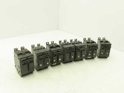 General Electric THQB2120 Bolt-On Circuit Breaker 20A 240V 2 Pole 1PH Lot of 7