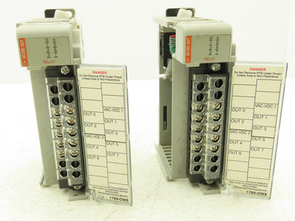 Allen Bradley 1769-OW8 8PT Compact I/O Modules Ser B F/W Rev 3.1 Mixed Lot of 2