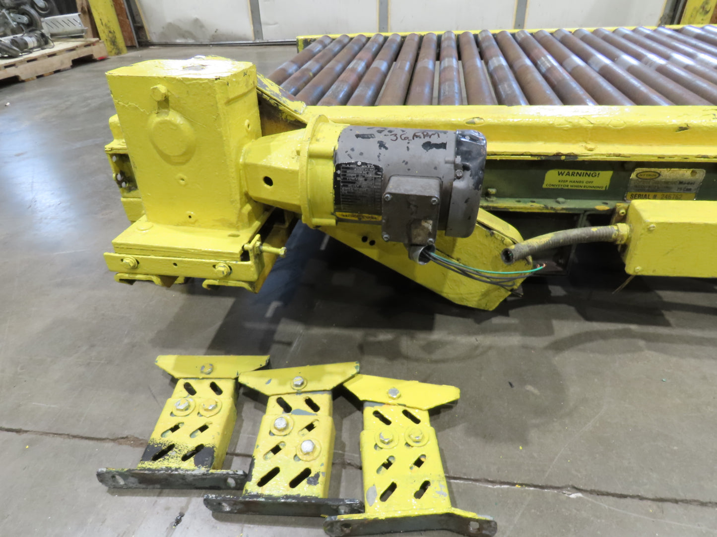 Hytrol 25-CRR 50"W x 15'L Pallet Conveyor 2.5" Roller 3PH Chain Drive 35FPM