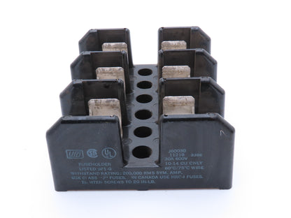 Bussmann J60030 11218 Fuse Block Panel Mount Class J 3 Pole 30A 600V Lot of 9