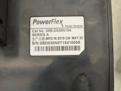 Allen Bradley 25B-D030N104 PowerFlex 525 VFD 500Hz 20Hp 460v 30A FRN 5.002 Ser A