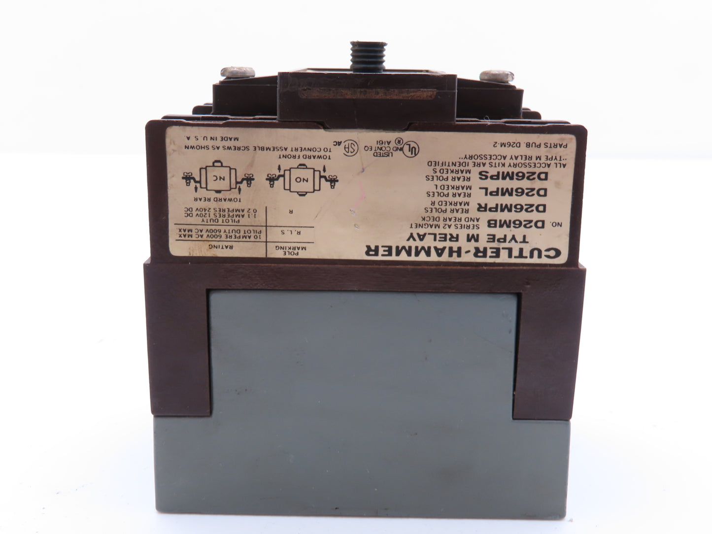 Cutler Hammer D23MB Type M Relay 10A 120V Coil w/ Ser A2 Attachment Lot of 6