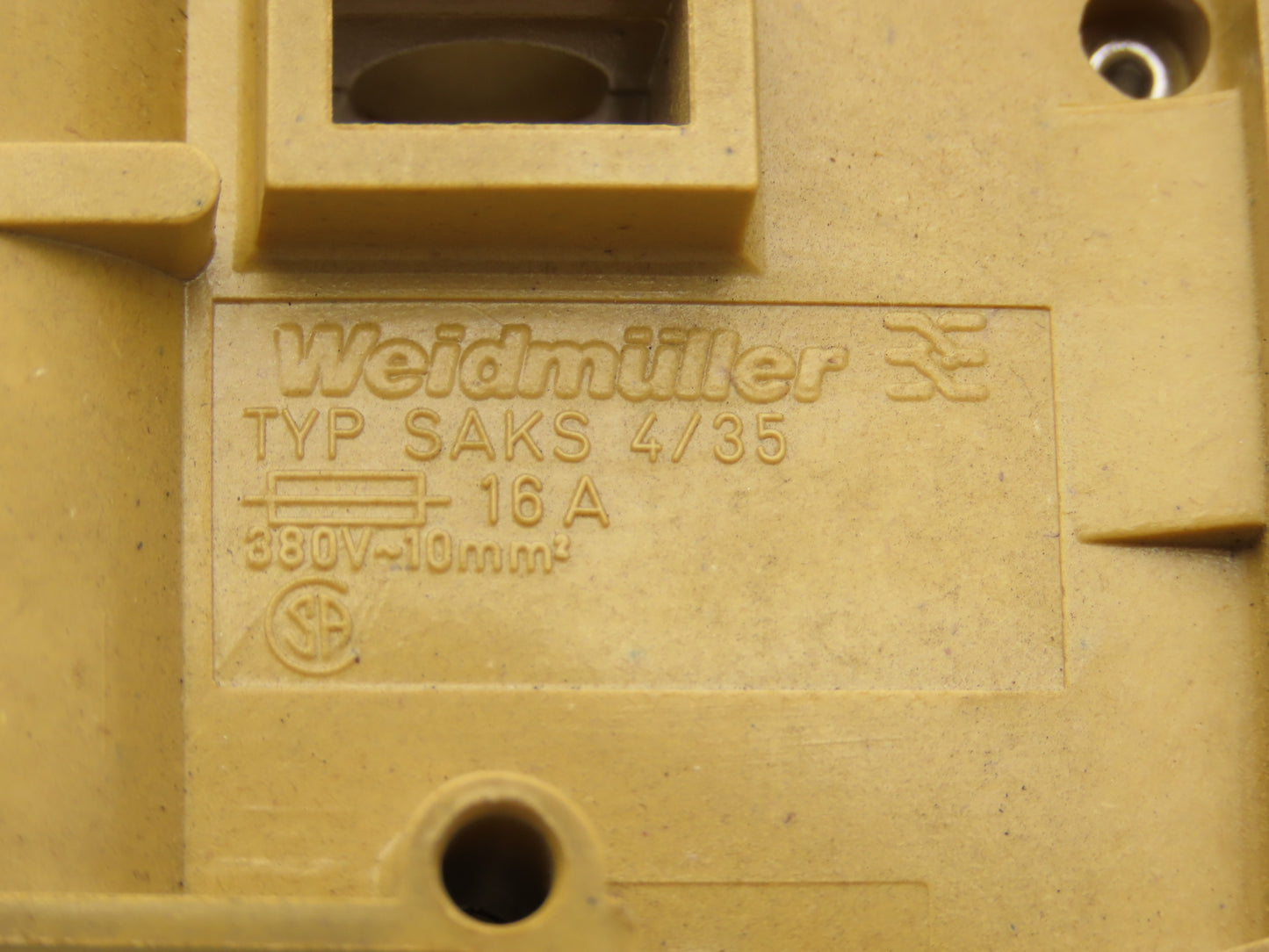 Weidmuller SAKS 4/35 Terminal Block Fuse Holder 380V 10mm Squared 16A Lot of 20