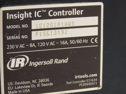 Ingersoll Rand IC12D1A1AWS Insight IC Tool Controller 120VAC - 16A / 240VAC - 8A