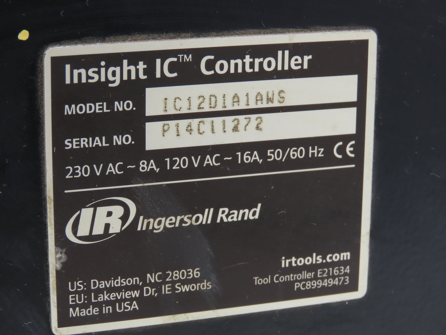 Ingersoll Rand IC12D1A1AWS Insight IC Tool Controller 120VAC - 16A / 240VAC - 8A