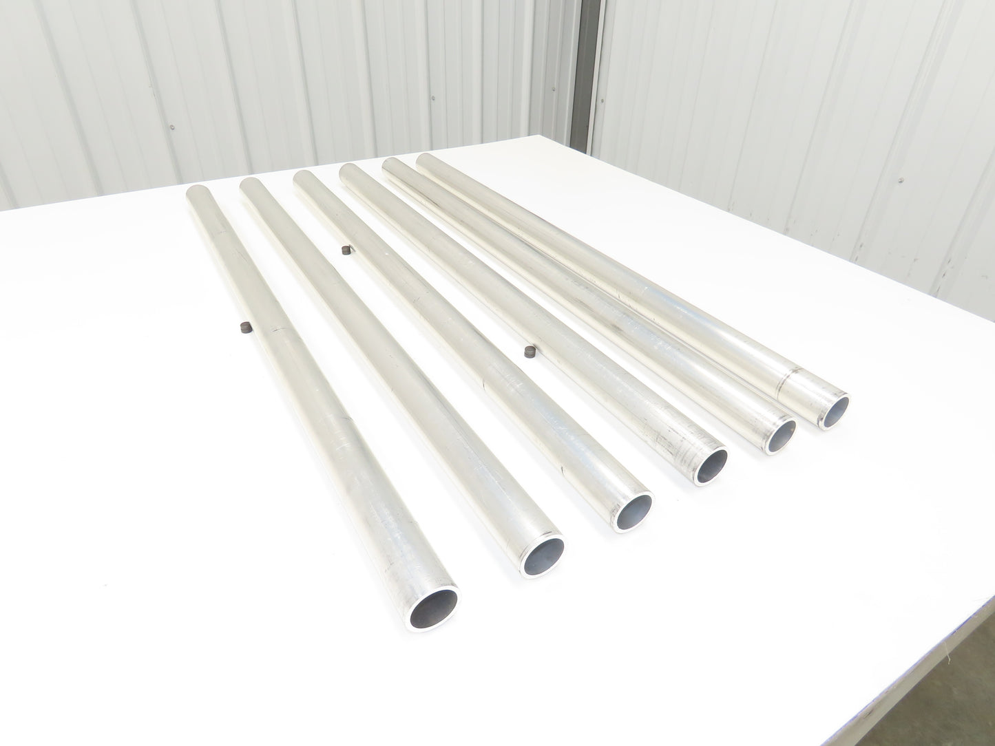 1-1/4"x 36" Sch 40 Aluminum Speed-Rail 1.66" Pipe OD Lot of 6