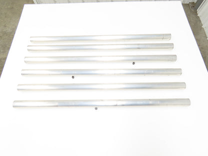 1-1/4"x 36" Sch 40 Aluminum Speed-Rail 1.66" Pipe OD Lot of 6