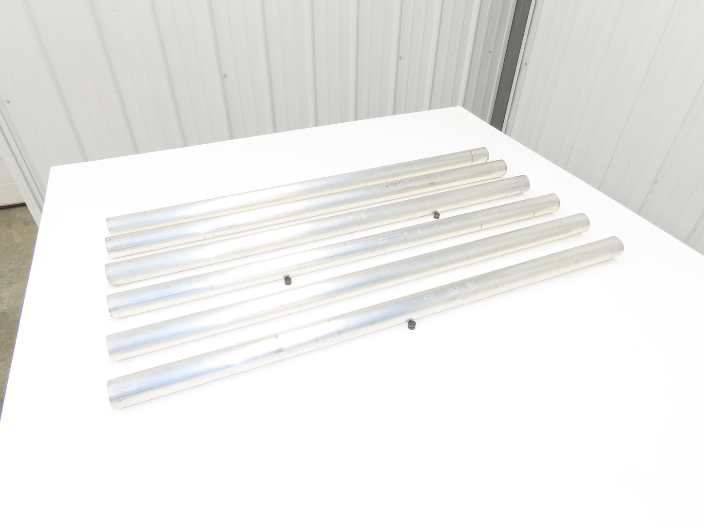 1-1/4"x 36" Sch 40 Aluminum Speed-Rail 1.66" Pipe OD Lot of 6
