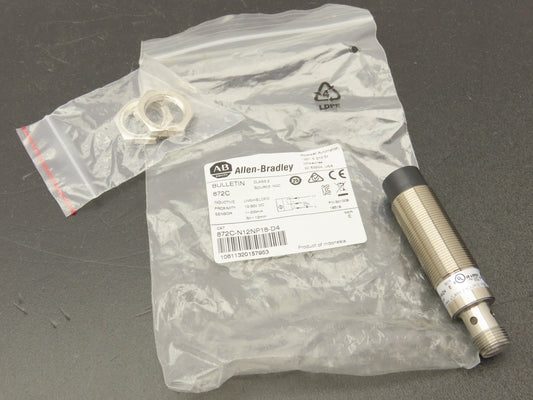 Allen Bradley 872C-N12NP18-D4 18mm Barrel Inductive Proximity Sensor 10-30VDC