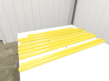 1-1/4"x 48" Sch 40 Yellow Aluminum Speed-Rail 1.66" Pipe OD  Mixed Lot of 9