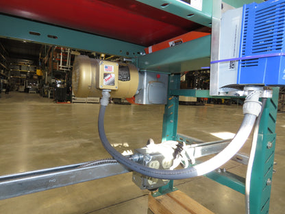 Roach 22"x 16' Slider Bed Conveyor 18"Belt 115V 1PH Variable Speed Drive 50FPM