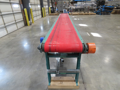 Roach 22"x 16' Slider Bed Conveyor 18"Belt 115V 1PH Variable Speed Drive 50FPM