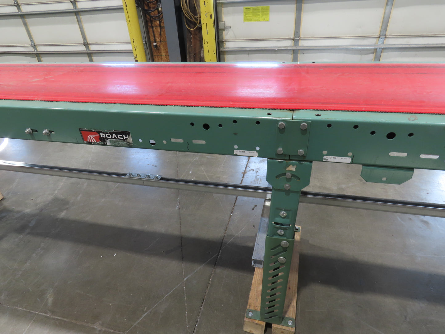 Roach 22"x 16' Slider Bed Conveyor 18"Belt 115V 1PH Variable Speed Drive 50FPM