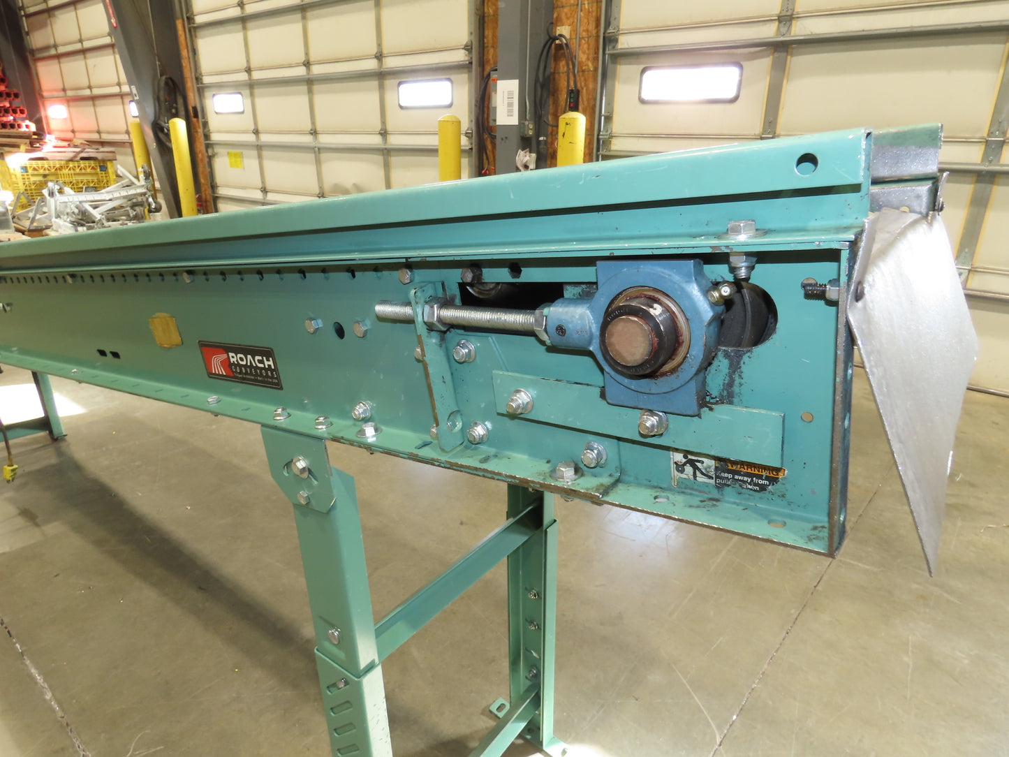 Roach 18"x 10' Slider Bed Incline Conveyor 11.5"Belt 115V 1PH 56FPM 29-45"H