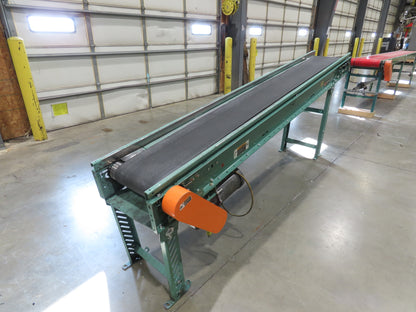 Roach 18"x 10' Slider Bed Incline Conveyor 11.5"Belt 115V 1PH 56FPM 29-45"H