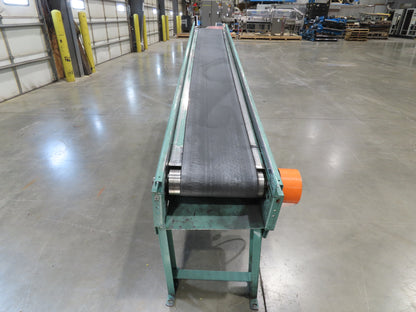 Roach 18"x 10' Slider Bed Incline Conveyor 11.5"Belt 115V 1PH 56FPM 29-45"H