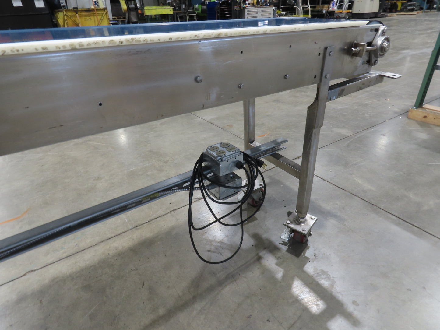 14"x 17' 6" Stainless Slider Bed Portable Conveyor 12"Belt 115V Variable Speed