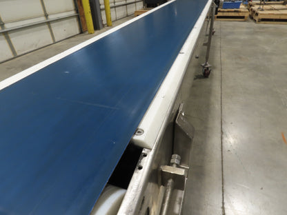 14"x 17' 6" Stainless Slider Bed Portable Conveyor 12"Belt 115V Variable Speed