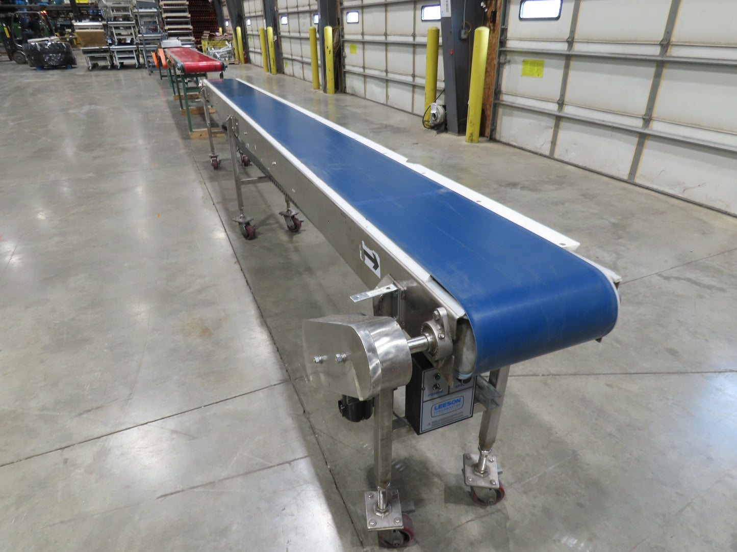 14"x 17' 6" Stainless Slider Bed Portable Conveyor 12"Belt 115V Variable Speed